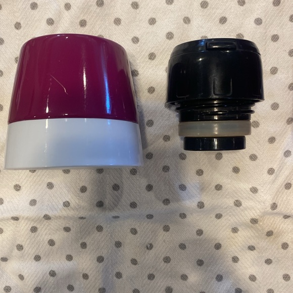 Starbucks 16 ounce Insulated Thermos with Drinking Cup pink 2007 - Picture 3 of 6